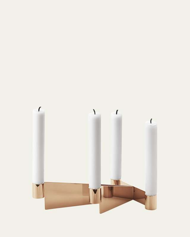 Urkiola Brass-Colored Candleholder